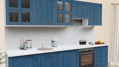 Кухня на заказ Дуб адриатика 160 Квадро